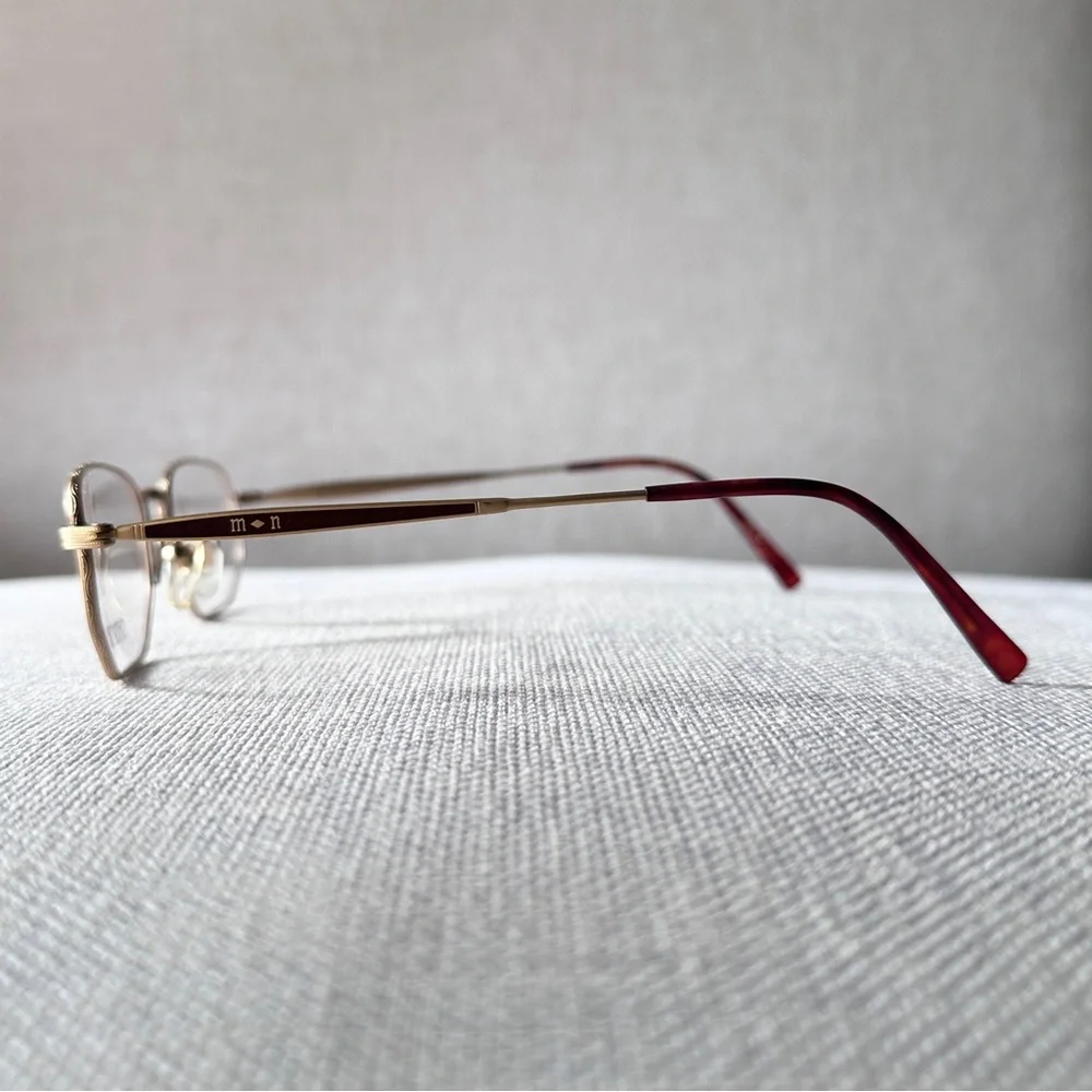 Matsuda Nicole M2866 Geometric Titanium 23K Gold Plated Eyeglass Frames - Picture 5 of 15